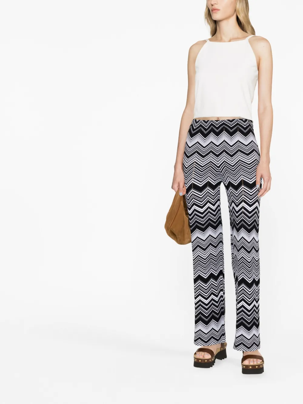 Missoni zigzag straight-leg trousers - Zwart