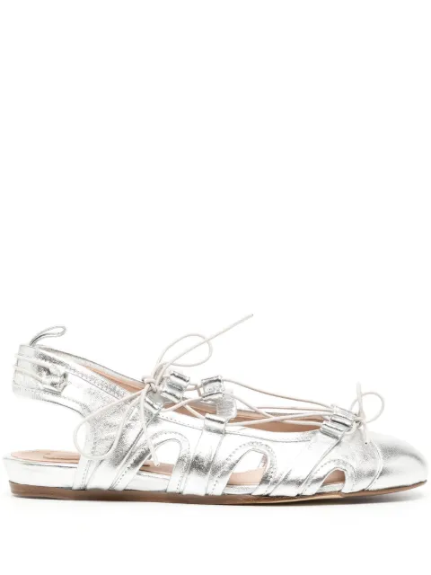 Simone Rocha Sporty lace-up ballerina shoes