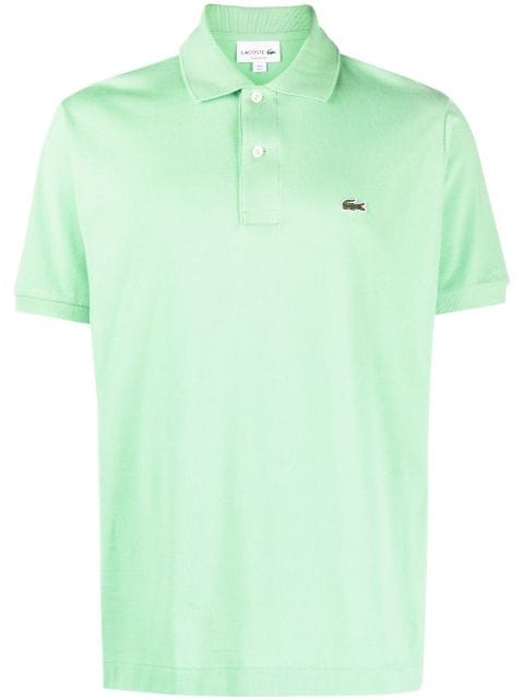 Lacoste - logo-patch cotton polo shirt