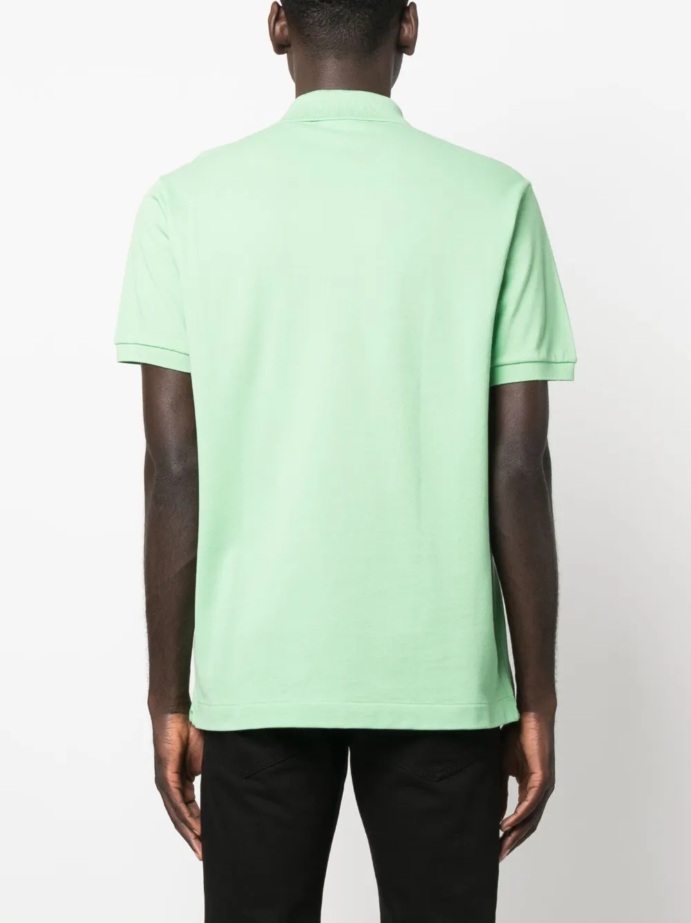Shop Lacoste Logo-patch Cotton Polo Shirt In Green