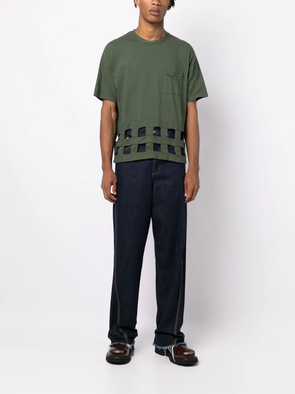 KAPITAL T-shirt met ringlets - Groen
