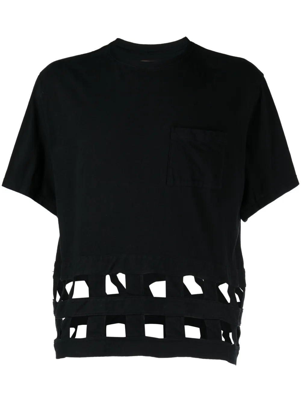 Windowpanel jersey T-shirt