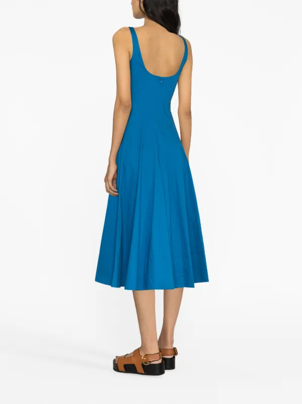 Fluted midi outlet dress