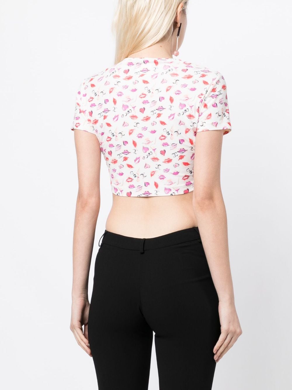 Chanel Pre-owned 1995 Lip-Print Crop Top