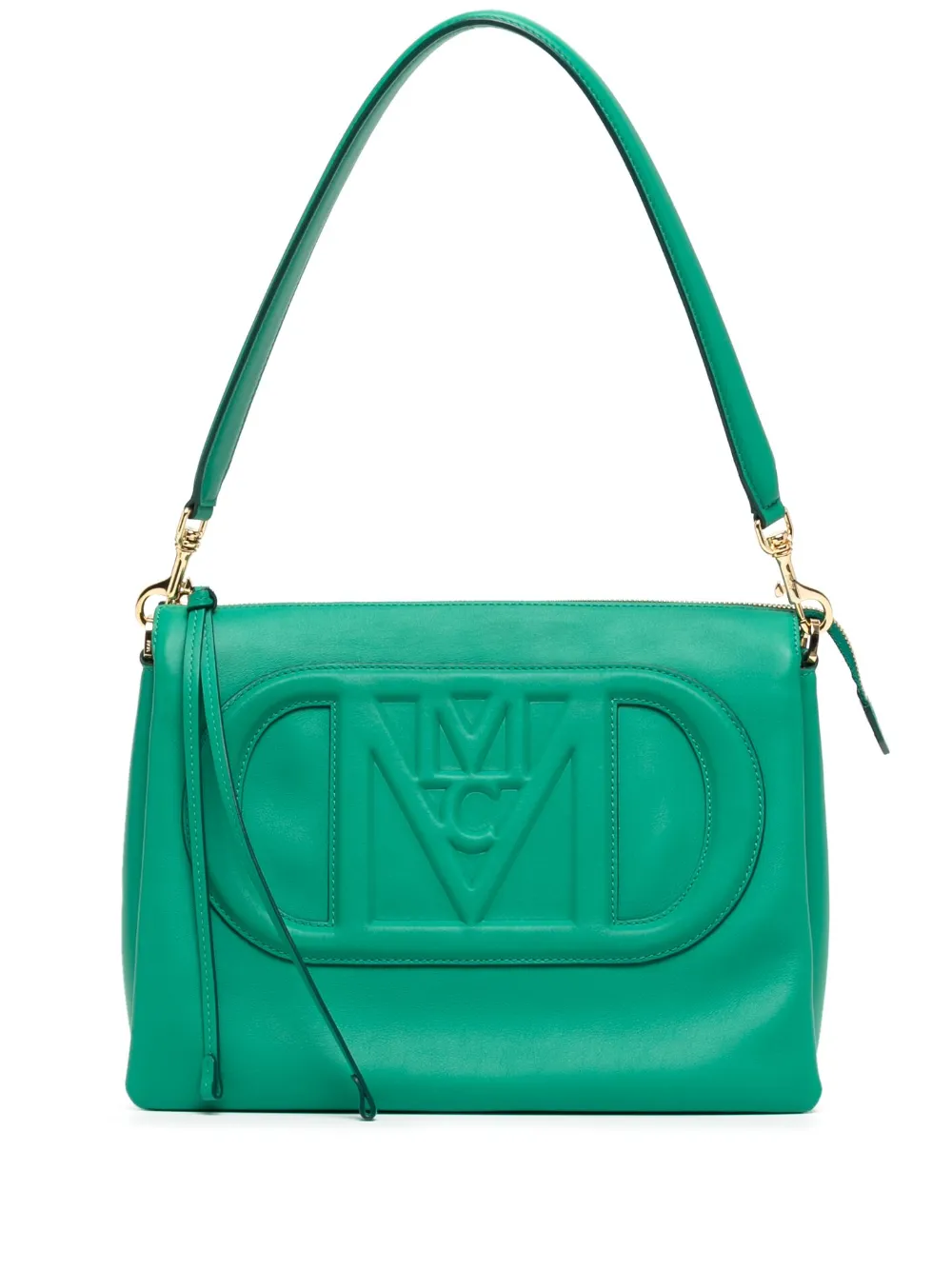 MCM Borsa a spalla Travia media in pelle - Verde