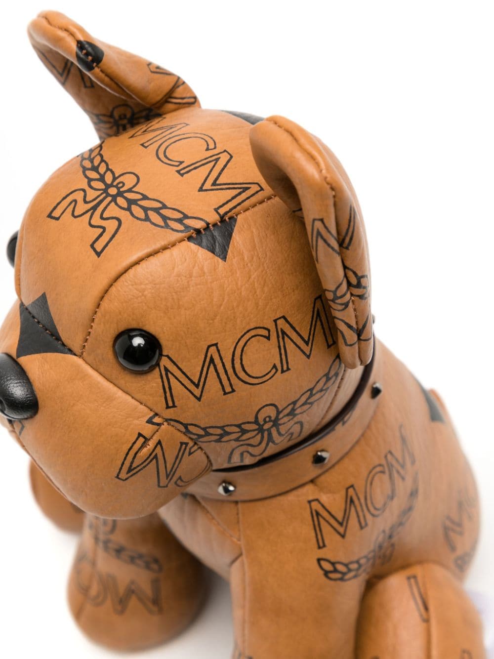 Shop Mcm Maxi Monogram M Pup Doll In Brown