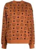 MCM monogram-print cotton sweatshirt - Brown