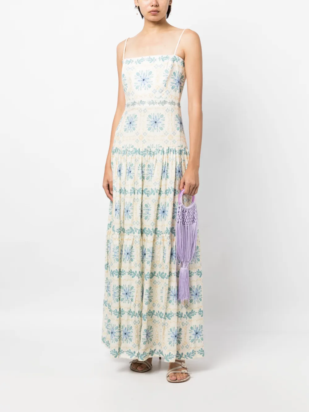 Agua By Agua Bendita Linnen maxi-jurk - Beige