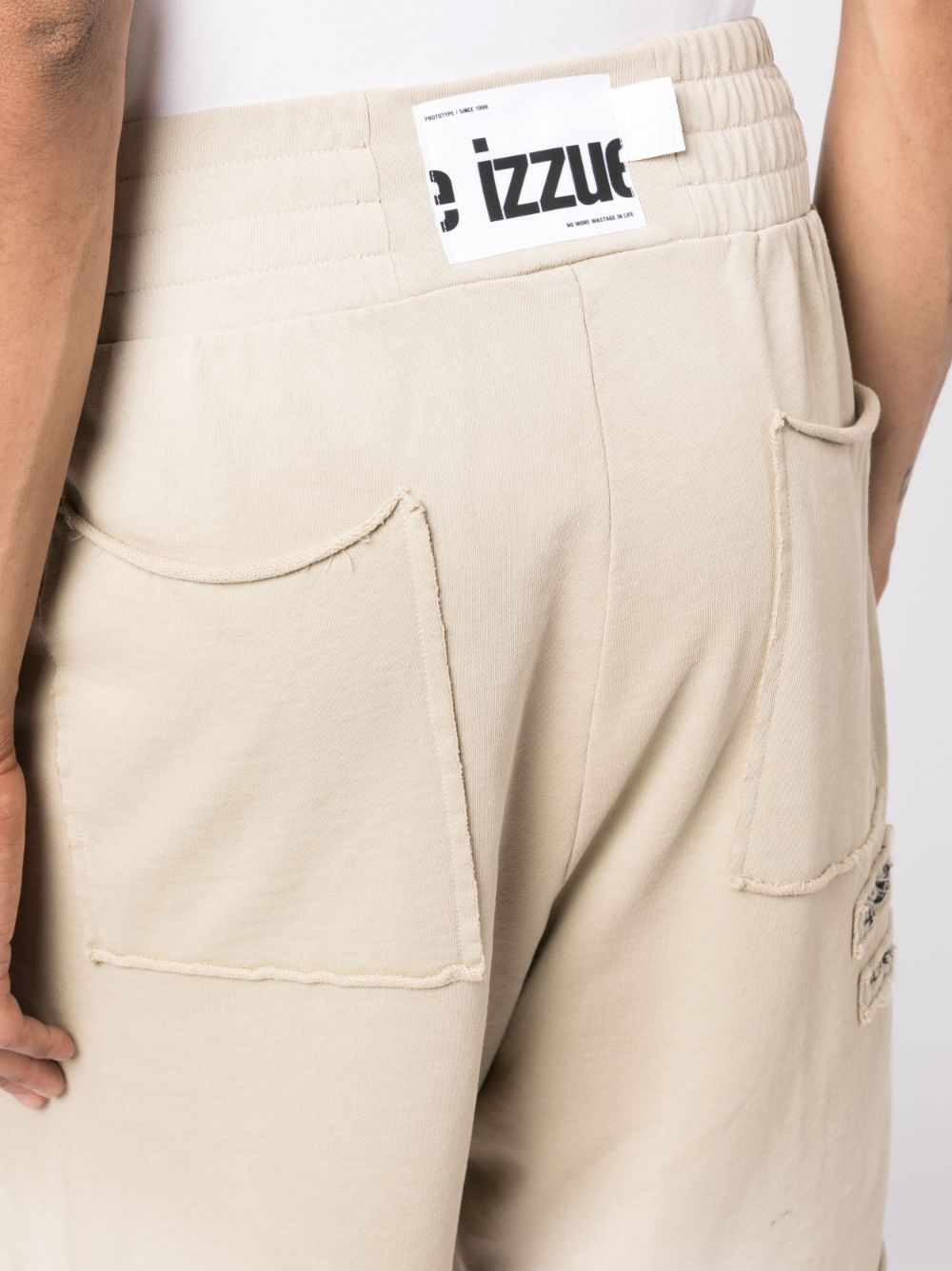 Shop Izzue Gradient-effect Track Shorts In Neutrals