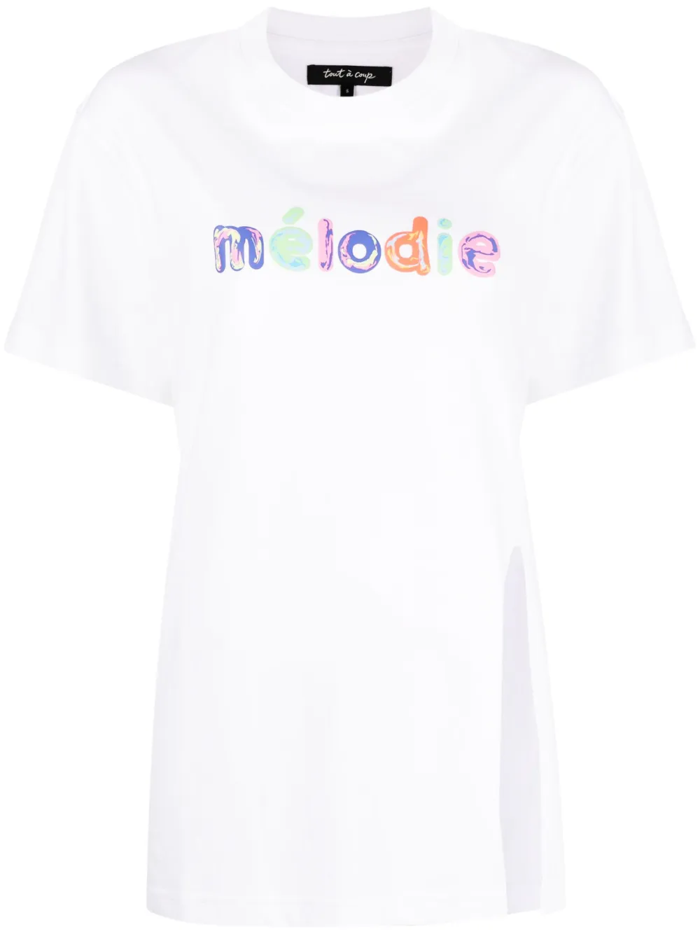 Tout A Coup Slogan-print Cotton T-shirt In White