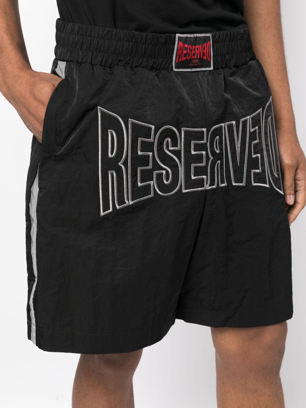 Shop Izzue Logo-patch Track Shorts In Black