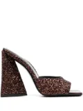 The Attico Devon sequin-embellished sandals - Brown