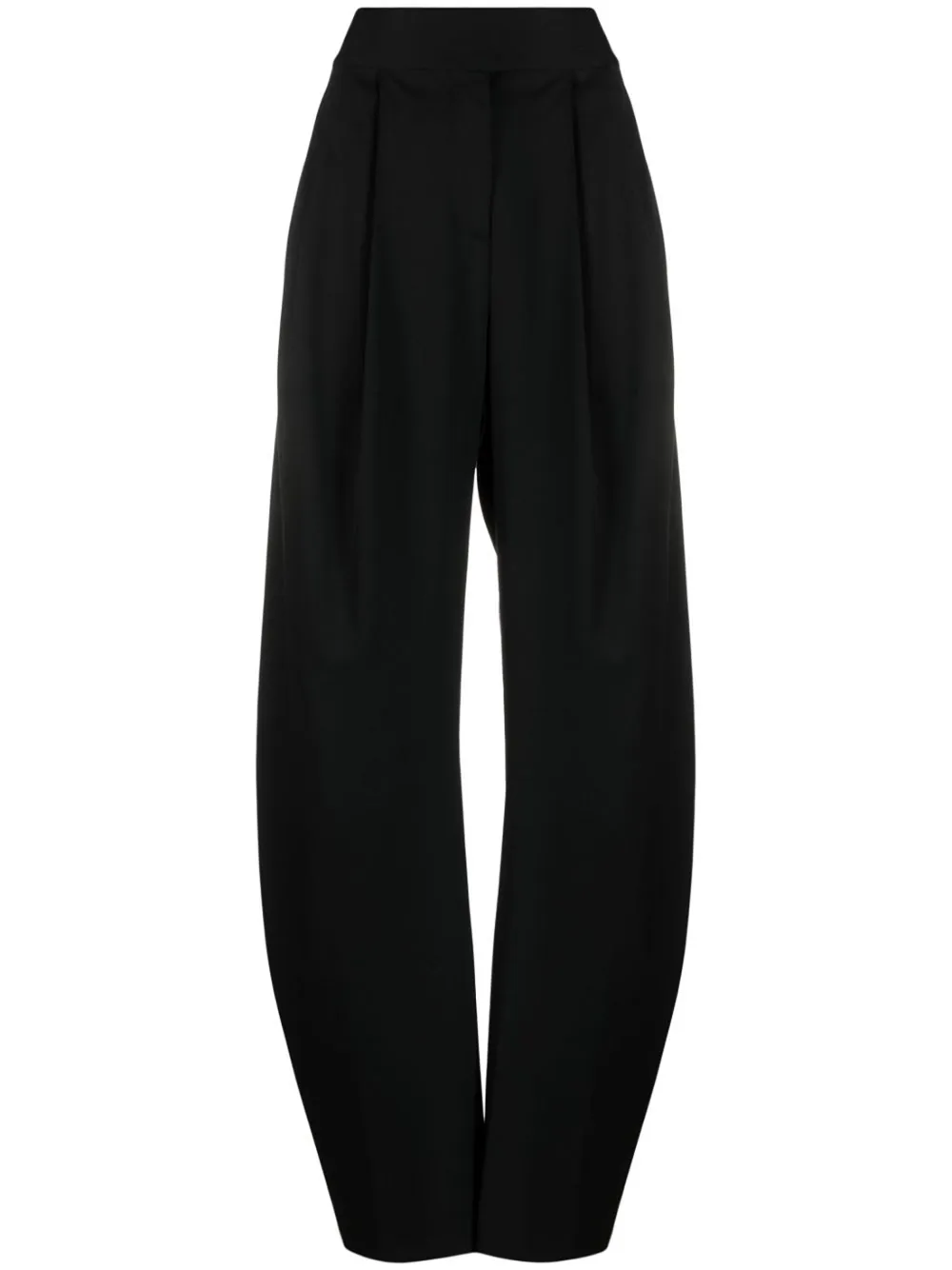 Attico High-waisted Trousers In Black