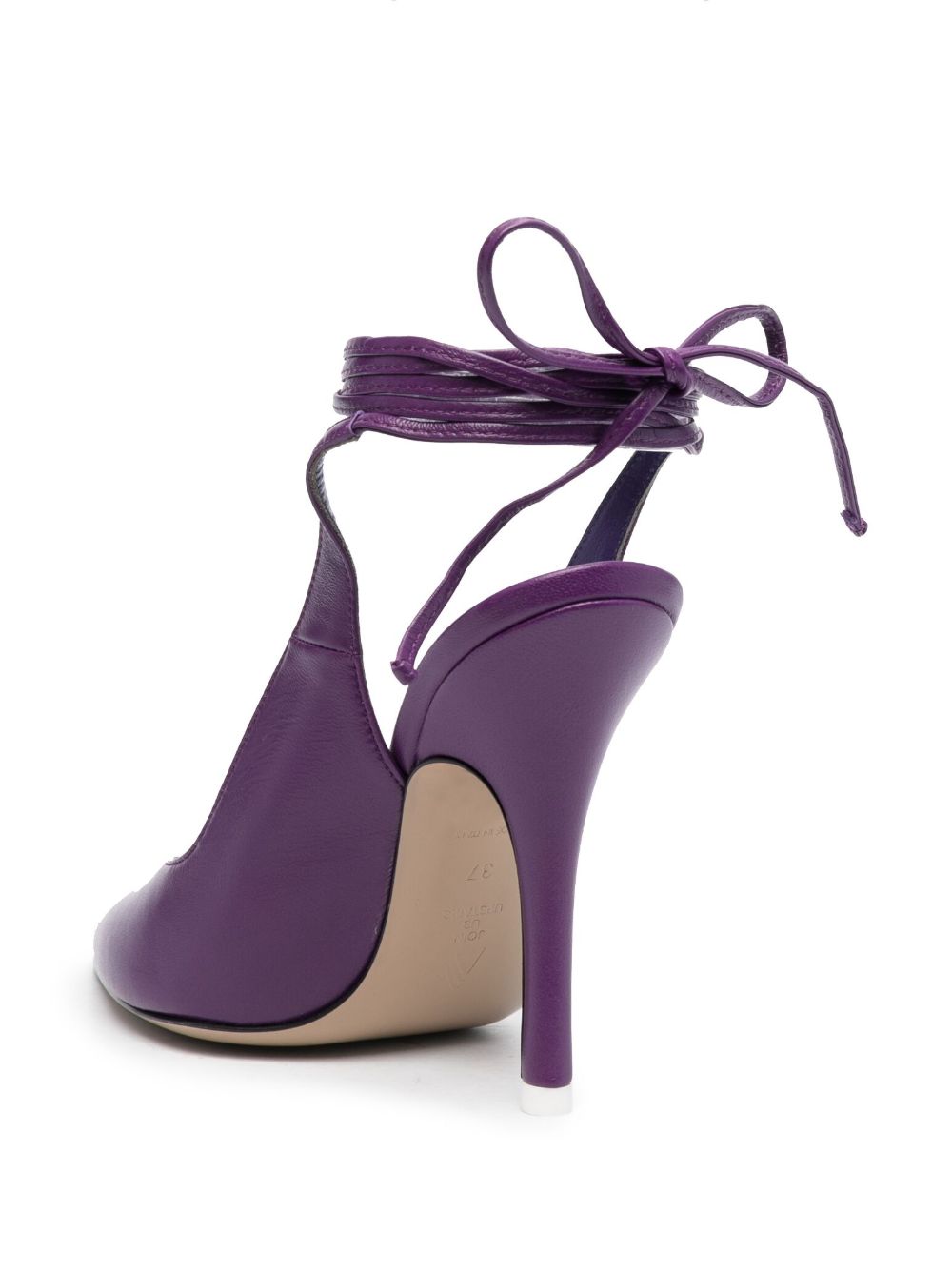 Shop Attico Venus Leather Pumps In Purple