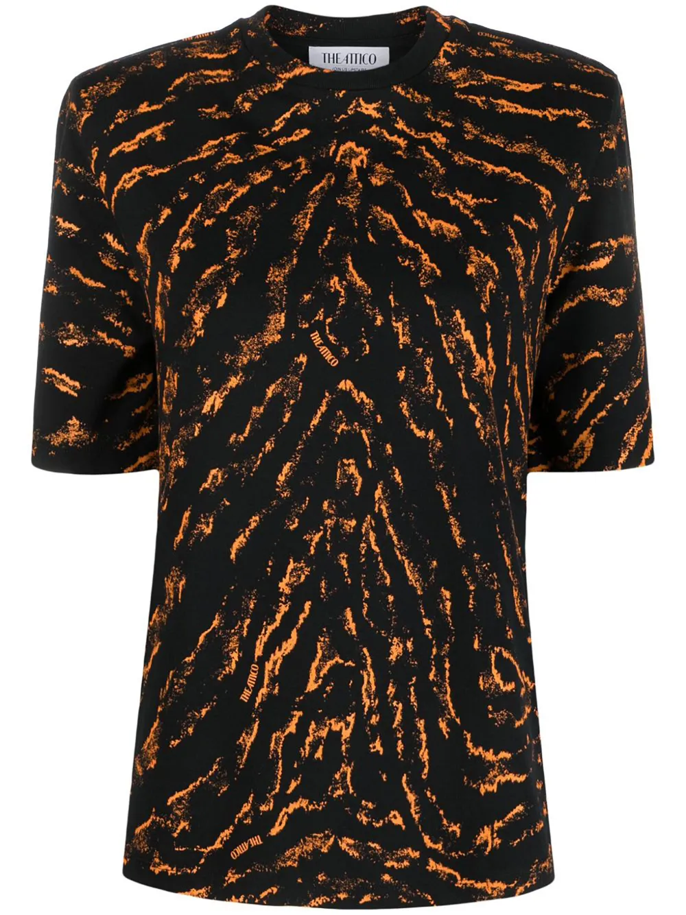 Attico Abstract-pattern T-shirt In Black