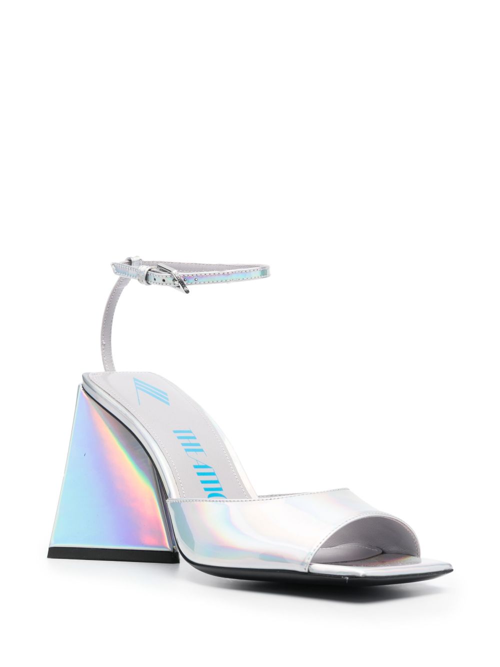 Discounted online shopping The Attico Piper 85mm holographic sandals Women