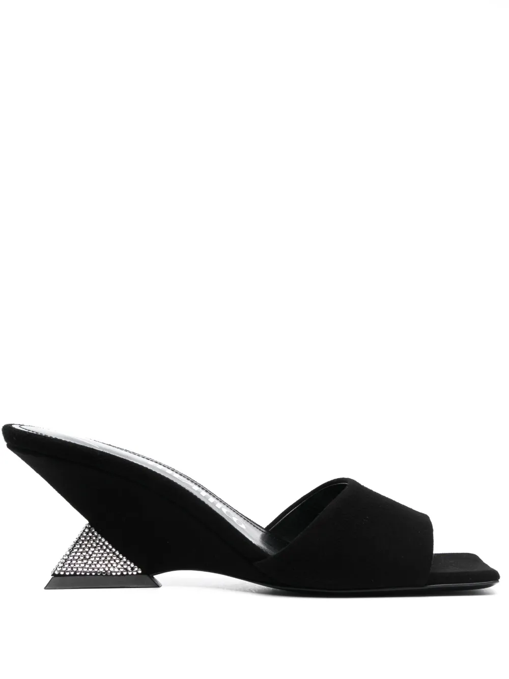 Attico Cheope 60mm Wedge Sandals In Black