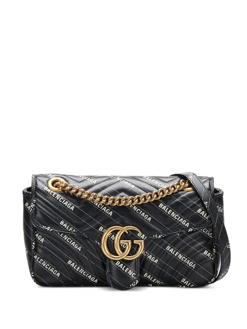 Gucci Pre-Owned x Balenciaga 2021 The Hacker Project small Marmont shoulder bag
