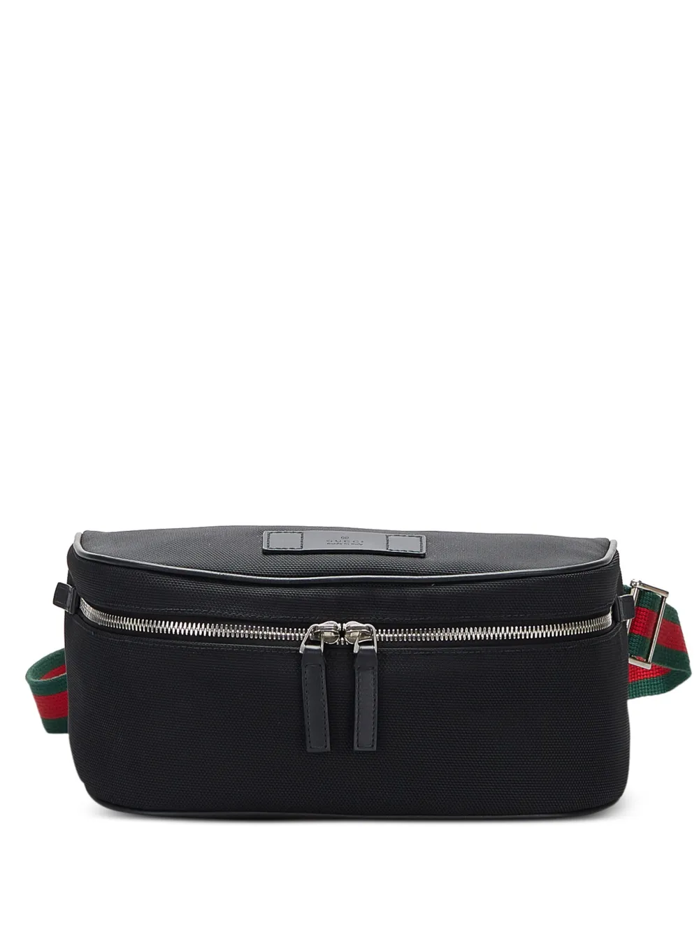 Pre-owned Gucci Canvas Belt Bag In Black