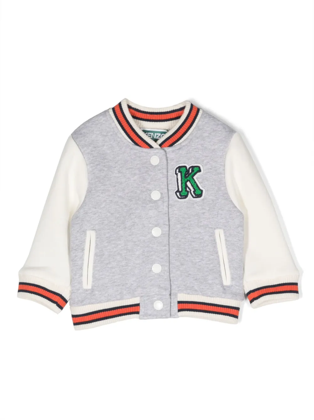 Kenzo Kids logo-embroidered bomber jacket - Grey