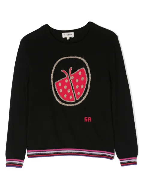 SONIA RYKIEL ENFANT ladybug-intarsia crew-neck jumper