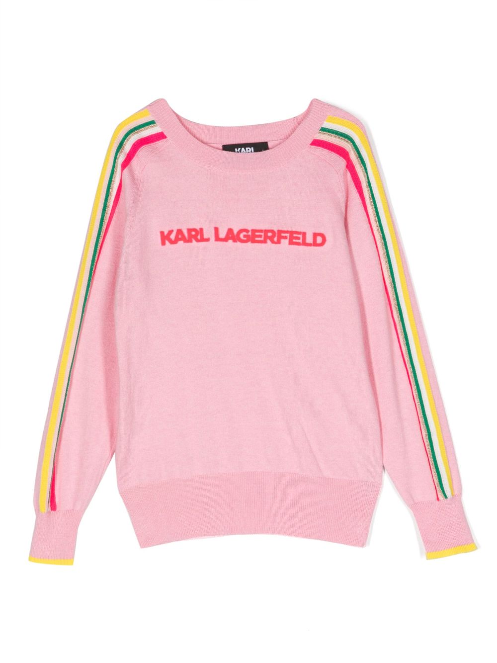 karl lagerfeld kids écharpe à logo imprimé - rose