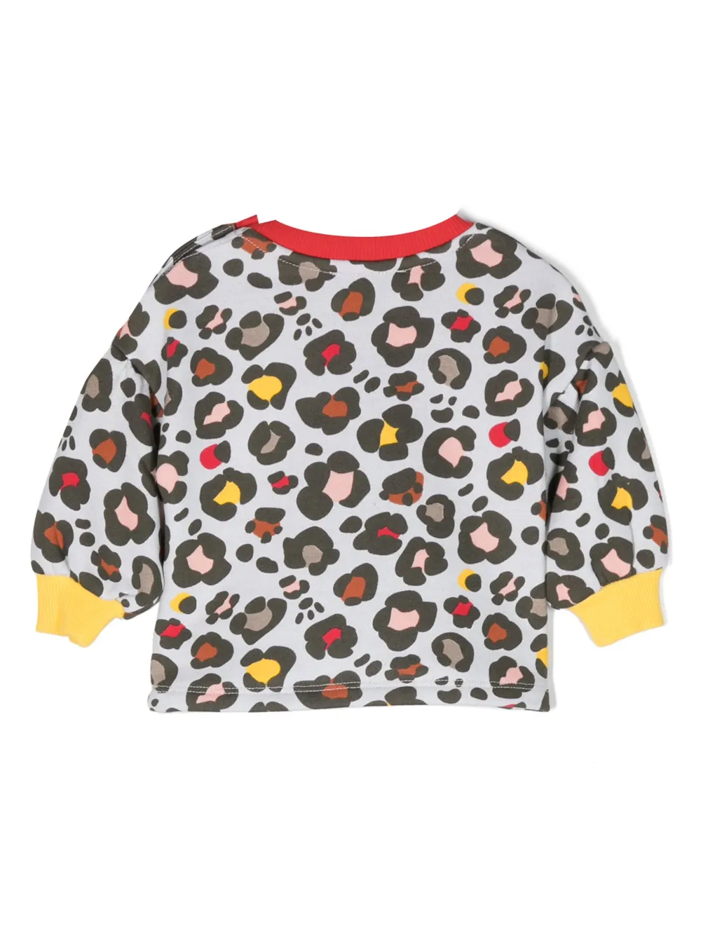 Kenzo Kids leopard-print cotton sweatshirt - Green