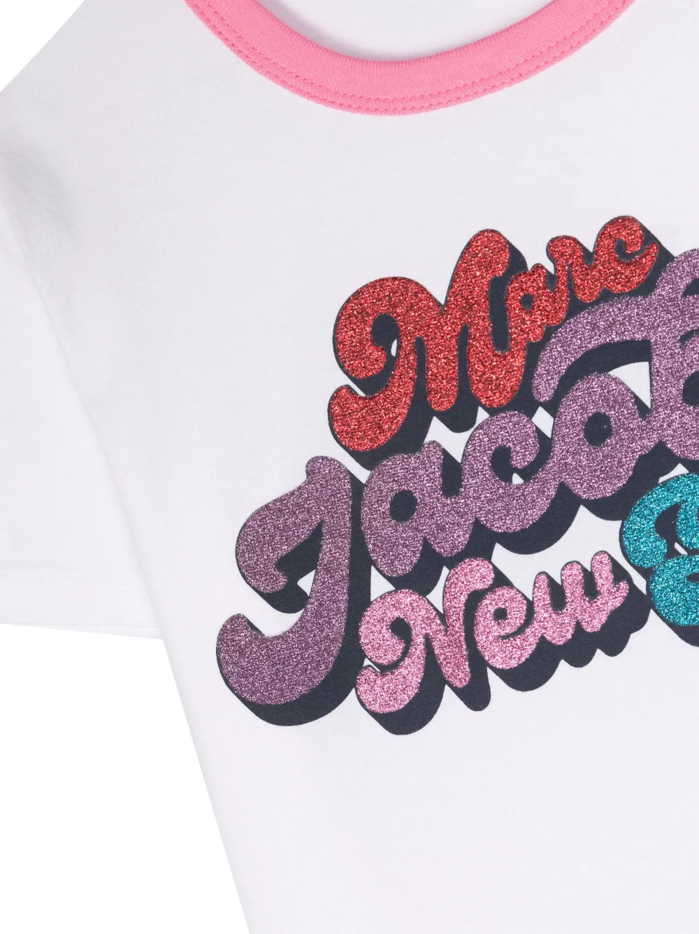 Marc Jacobs Glitter Logo-print T-shirt In White