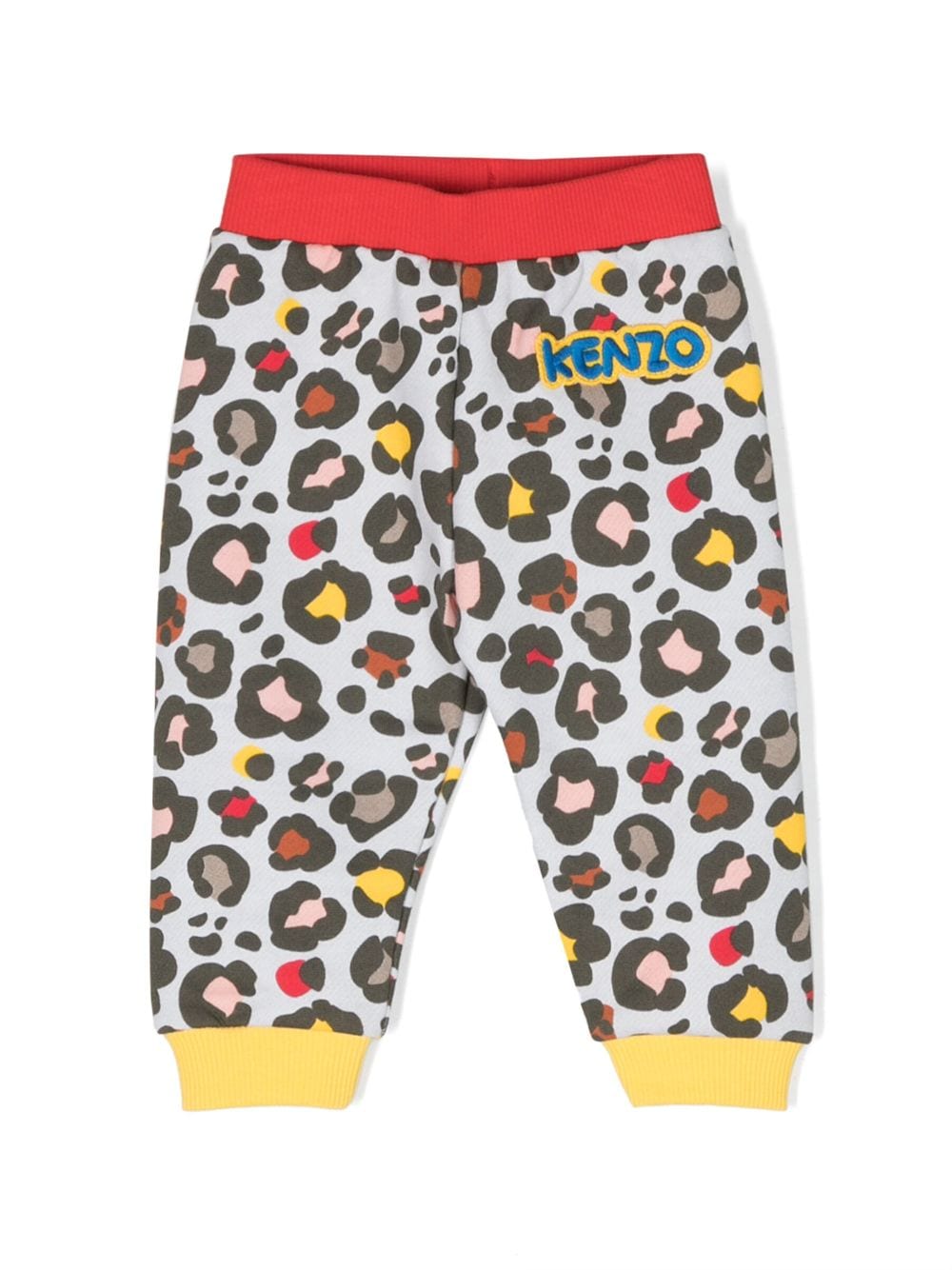 Kenzo Kids leopard-print track pants - Green