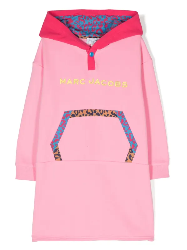 Marc Jacobs Kids logo embroidered Hooded Cotton Dress Farfetch