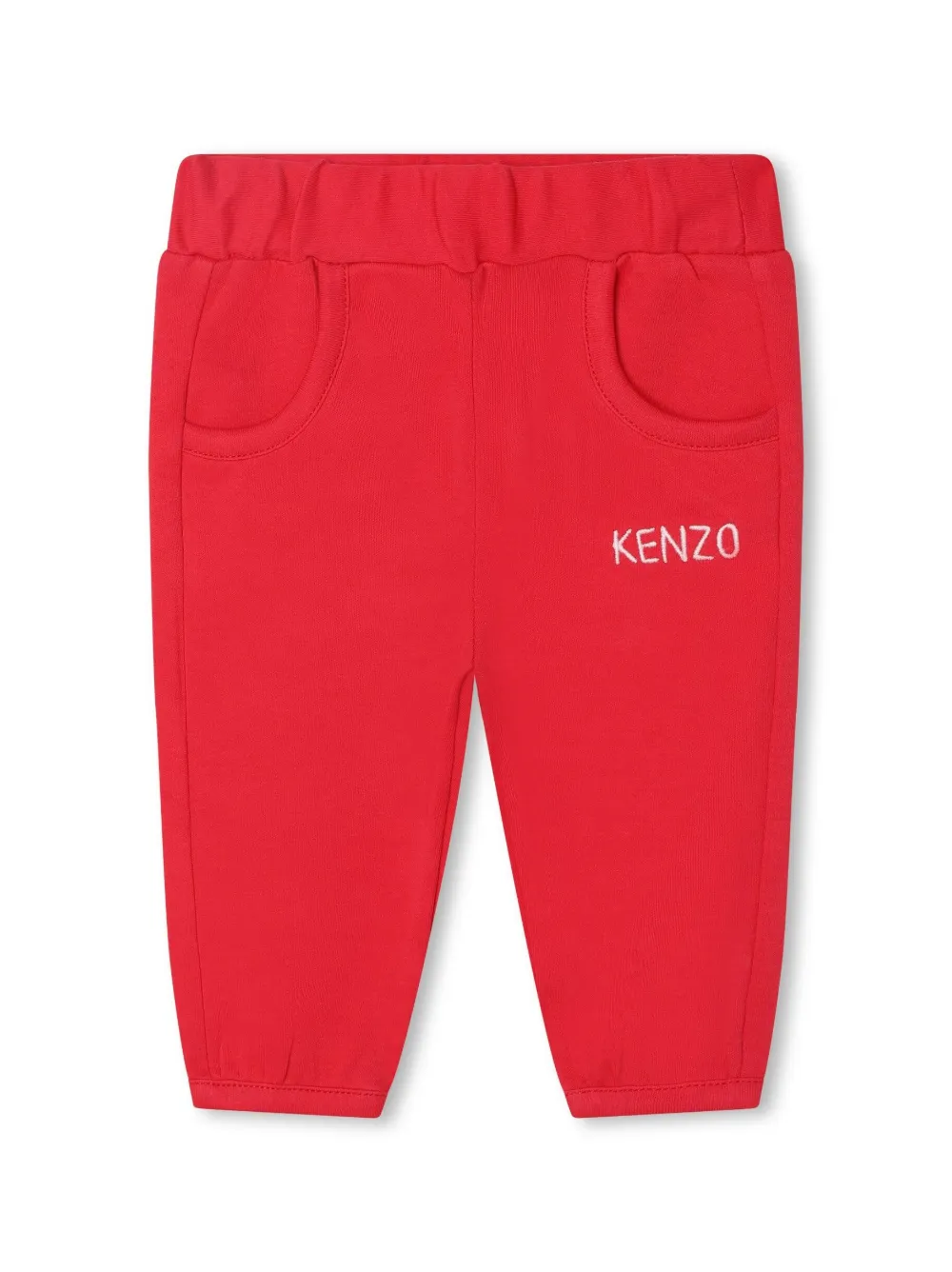 Kenzo Graphic-print Ruffled-collar Trousers Set In Pink