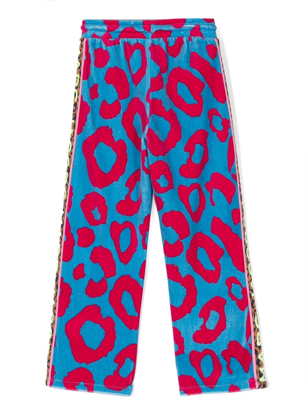 Shop Marc Jacobs Cheetah-print Velvet-effect Trousers In Pink