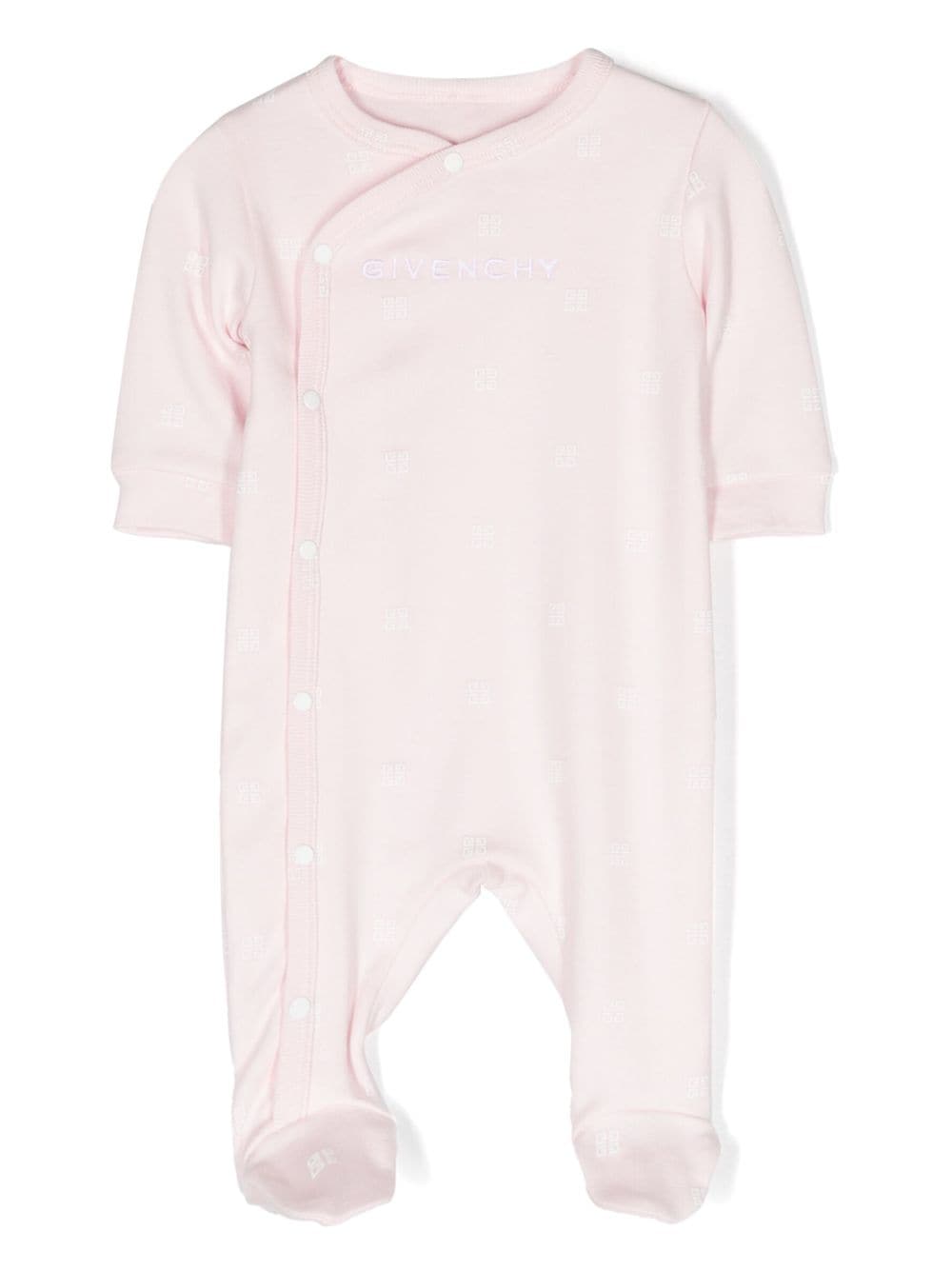 givenchy kids pyjama à motif tartan - rose