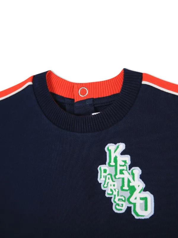 Kenzo Kids ロゴパッチ スウェットシャツ | ブルー | FARFETCH JP