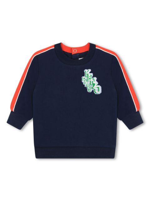 Kenzo Kids logo-patch crew-neck sweatshirt