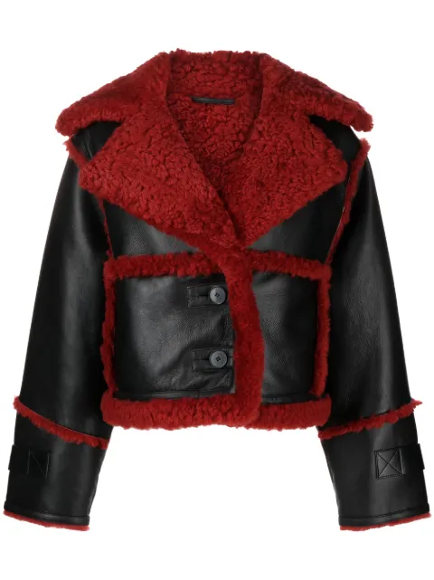 Shoreditch Ski Club Reva cropped shearling jacket