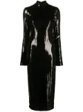 De La Vali Lazarus sequined midi dress - Black