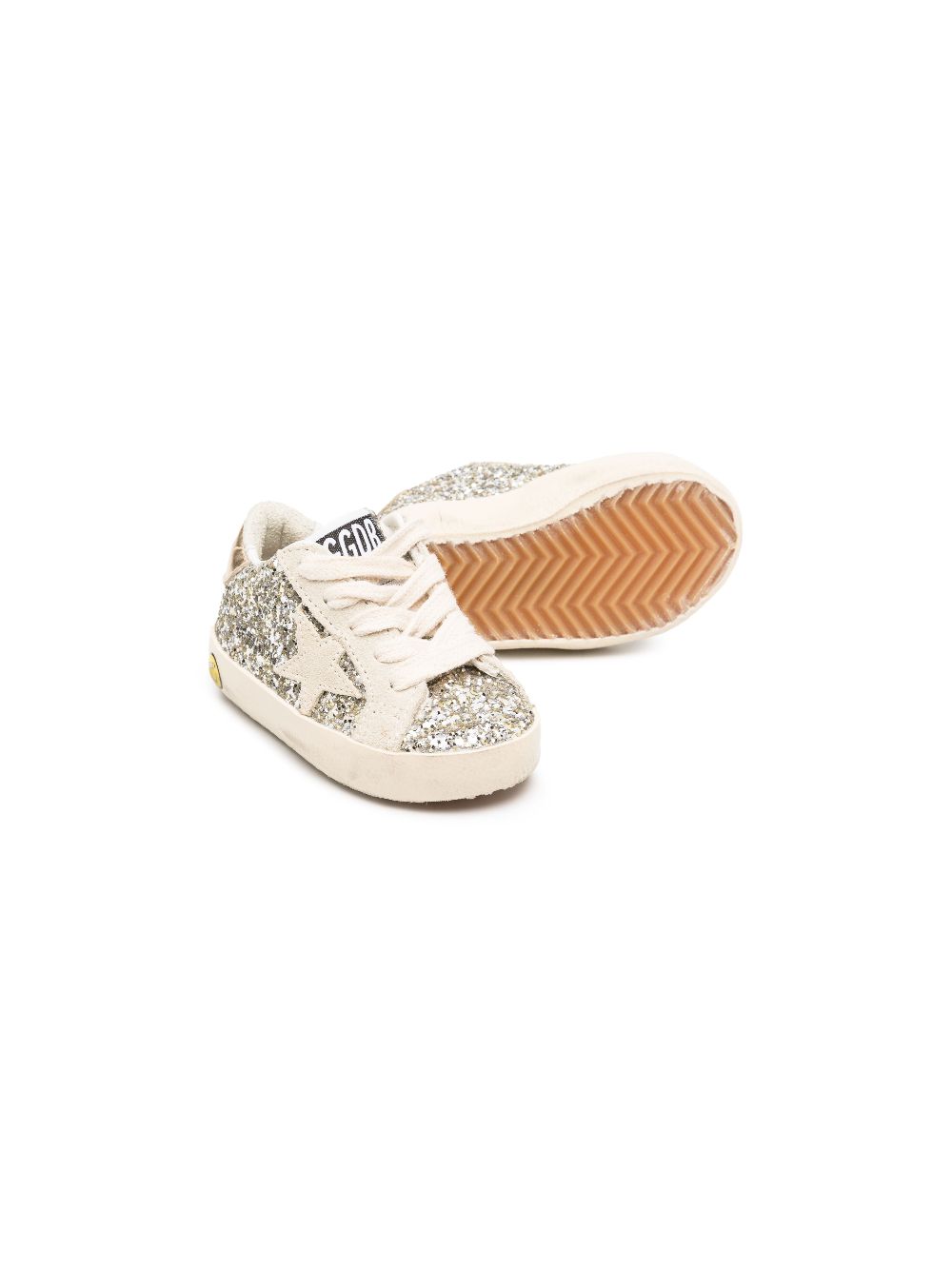 Golden Goose Kids Super-Star sneakers met glitter - Goud