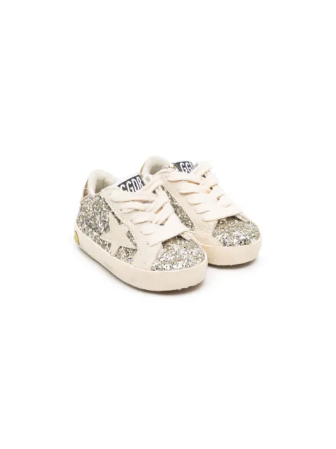 Golden Goose Kids Super-Star glittery suede sneakers