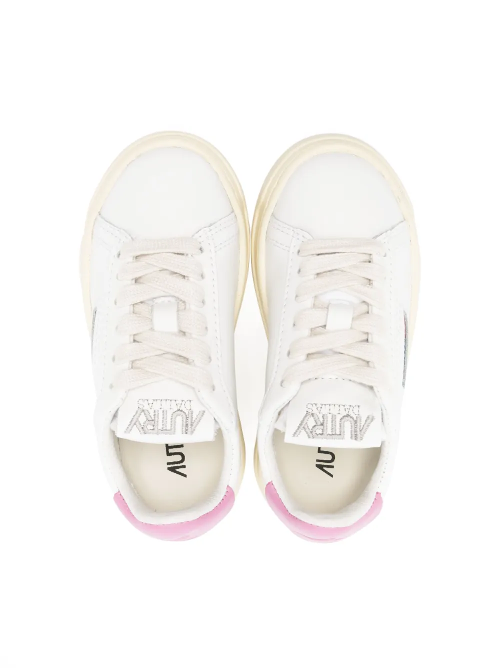  Autry Kids Panelled Lace-up Sneakers - White 