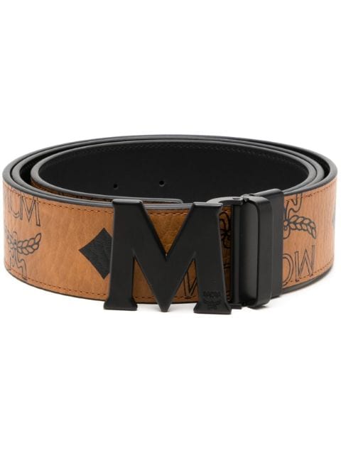 MCM Claus Maxi Visetos-print reversible belt