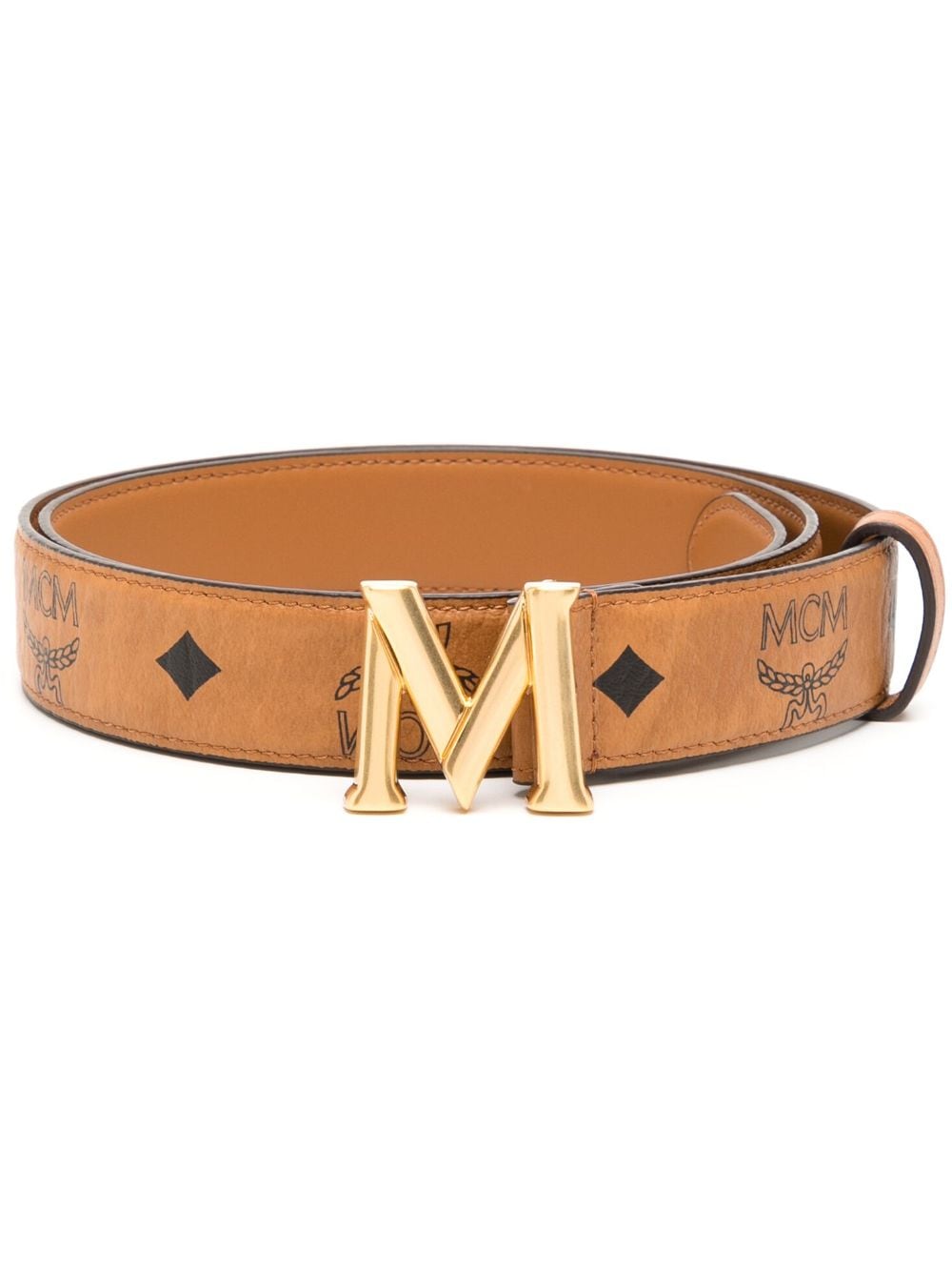 Mcm Claus M Reversible Belt In Brown