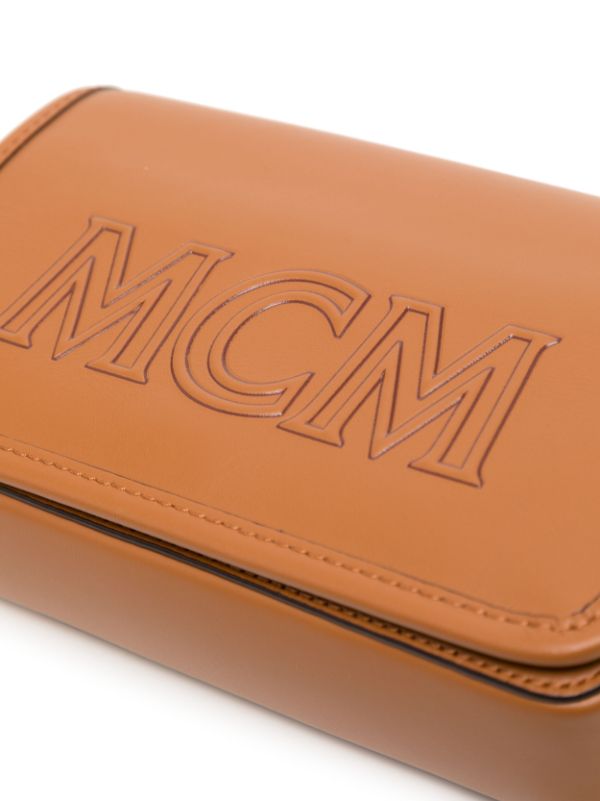 MCM Mini Aren Leather Messenger Bag Farfetch