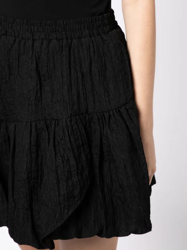 Short black elasticated skirt hot sale