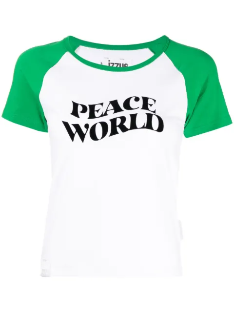 izzue playera stretch con eslogan estampado
