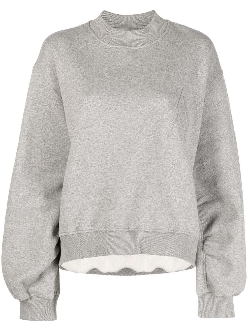 The Attico embossed logo Cotton Sweatshirt Farfetch