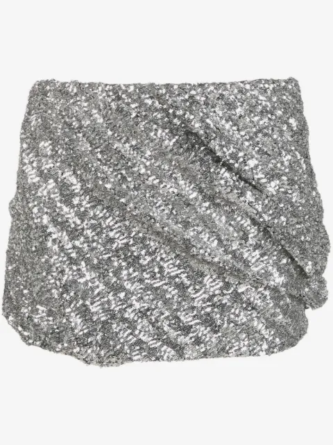 The Attico sequin-embellished miniskirt