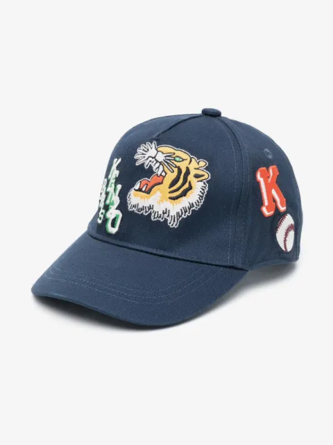 Kenzo Kids logo-patch cotton cap 