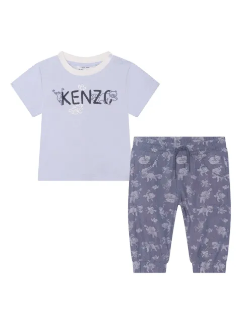Kenzo Kids logo-print organic cotton tracksuit set