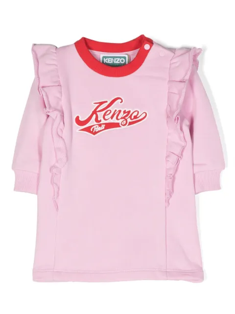 Kenzo Kids vestido con logo bordado